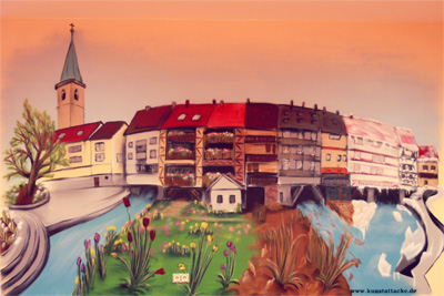 "4-Jahreszeiten-Kr�merbr&uuml;cke" Wandgestaltung (innen)