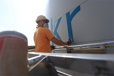 "Windkraft Th�ringen" Windradgestaltung (w�hrend der Arbeit)