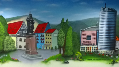 "Jena ganz gro�" Wandgestaltung (innen)