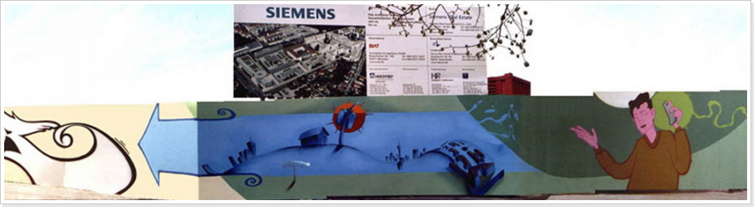 "Mobile Kommunikation" SIEMENS ICM N "Mobile Kommunikation" Fassadengestaltung / Werbung
