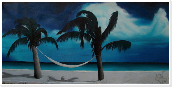 "Palmenstrand" Wandgestaltung "Palmenstrand" Wandgestaltung