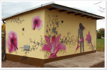 "in voller Blüte" Kleingartenverein Dahlie Erfurt "in voller Blüte" Fassadengestaltung