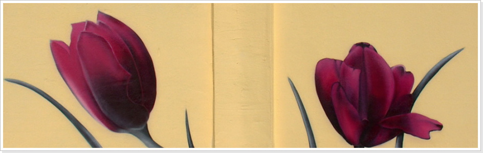 "Blüten-mehr" alte Weberei Nordhausen "Blüten-mehr" Wandgestaltung (Teil 01)