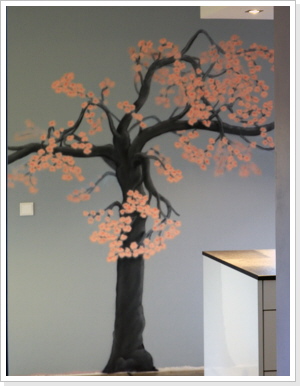 "Kirsche in der K&uuml;che" Wandgestaltung